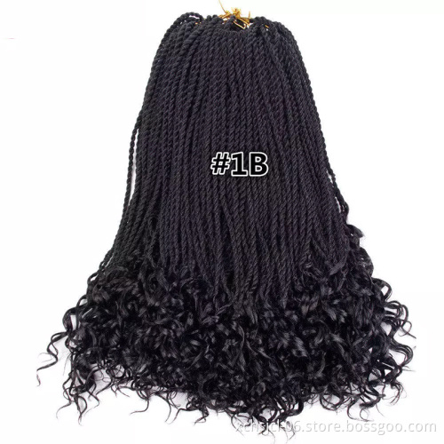 Wholesale Price Senegalese Crochet Twist Braids Hair Synthetic Crochet Braids Color Ombre Senegal Braiding Hair